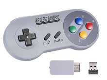 Wireless Gamepad Controller Retro Alogy for PC macOS Android Gray