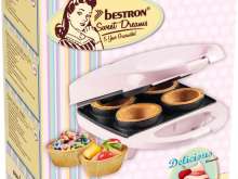 Waffle Iron/ Waffle maker para 4 mini formas de waffle, sorvete, com revestimento antiaderente, design retro