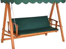 Large Wooden Garden Swing Hammock Extendable 3 Person