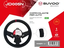 Suvoo JD005 Funda para volante de coche - Confort y estilo (disponible en negro y rojo)