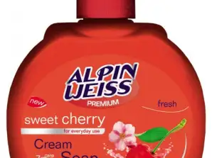 Alpine White Liquid Soap, Sæbe Lavendel Sød kirsebær,, Olivenmælk