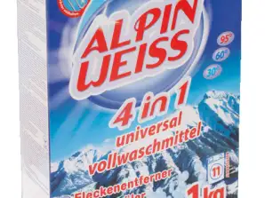 Vaskemiddel, kraftigt vaskemiddel ALPINWEISS 4-i-1 1 kg kartonemballage