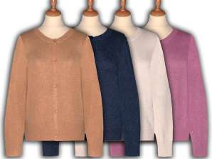Γυναικεία πλεκτά μπουφάν Ref. 8938 Ένα μέγεθος ταιριάζει σε όλους προσαρμόσιμο. Ποικιλία χρωμάτων