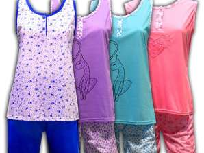 Πολλές γυναικείες πιτζάμες Ref. 1263 διάφορα χρώματα και σχέδια.