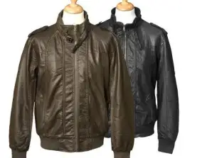 Чоловічі куртки зі штучної шкіри Артикул 1129 Розміри m, l, xl, xxl. Кольори: чорний, коричневий.
