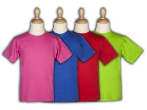 Hoge kwaliteit 100% katoenen kinder T-shirts - diverse maten en kleuren ref. 110