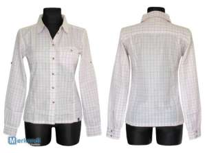 WOMEN'S SHIRTS BLOUSES LONG SLEEVE SHIRTS BEIGE CHECK 38 - 44