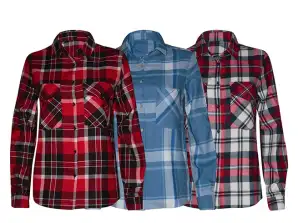 Dámské flanelové košile Ref. 9266 Velikosti S, M, L, XL Různé barvy