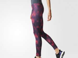 ADIDAS WOMEN'S HIGH-RISE ALLOVER PRINT LONG TIGHTS