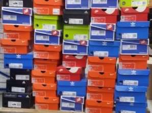 Stock de palettes en gros de chaussures stock de liquidation Nike, Adidas, etc.