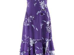 Women's dress with zip skirt and floral print