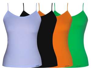 T-Shirts Femininas sem costura Ref. 115 Tamanhos adaptáveis, cores variadas