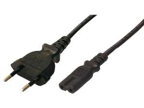 Napájací kábel LogiLink Euro zástrčka do zásuvky pre malé spotrebiče IEC C7 1 80m CP092