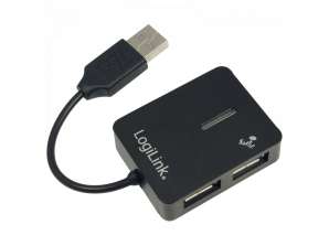 Logilink USB 2.0 HUB 4-portars Smile Svart UA0139