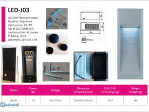 LED Wandeinbauleuchte 4 Modelle