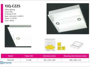 Indirekte Grid-Lampe 2 x 55W