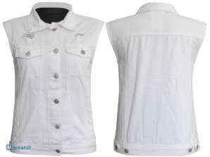 Trendy women's denim vests sleeveless