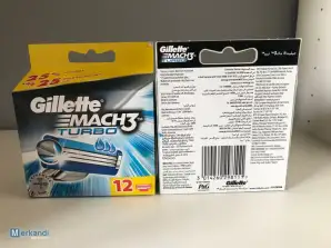 12-balenie Gillette Mach3 Turbo - cena 13,00 €