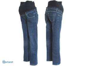 Długie spodnie damskie jeansowe ciążowe jeans 40
