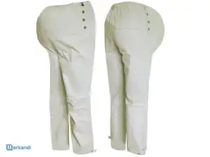 pantalones de maternidad de las mujeres ajustables 7/8 beige