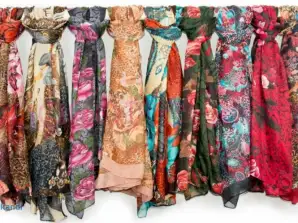 Printed Pashminas – 100 units - different models, colors and designs.