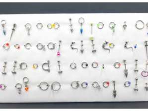 Assortiment piercings – Iron + Gift Display