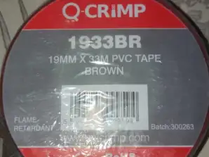 PVC tapes, BRAND: UNICRIMP, vlamvertragend, 19mmx33m in 3 kleuren