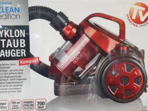 CLEAN EDITION aspirador ciclón compacto sin bolsa 700W rojo/gris