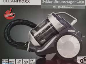 CLEANmaxx Zyklon-Staubsauger 2400 mit HEPA Filter 700W grau/silber