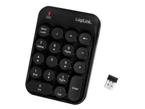 Bezdrôtová univerzálna numerická klávesnica LogiLink RF ID0173 čierna