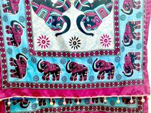 Høj kvalitet etnisk håndklæde pareo - variation i modeller og farver til den nye sæson