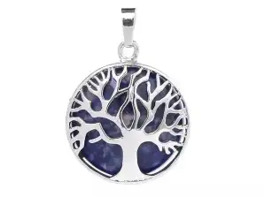 Natural Stone Tree of Life Pendant with Steel Box and Chain - Ideal for Resale