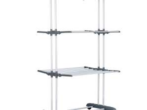 Herzberg HG 8034GRY: Moving Clothes Rack   Grey