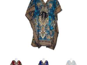 Kaftan de mătase de înaltă calitate rochie etnică | Origine: India | Ideal pentru vară | O mărime universală