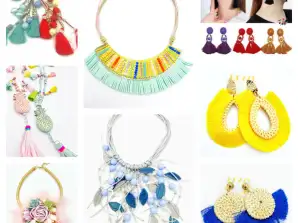 Set de bijuterii pentru costume mix de vară: colier și cercei asortați și la modă