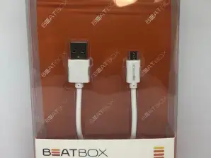 Kabelis Beatbox 2M Micro USB SAMSUNG-HTC-BLACKBERRY-MOTOROLA-LG-HUAWEI-ZTE-NOKIA