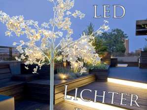LED gaismas koka kļavas gaismas koks ārējā apdarē 2,5M koka lampas