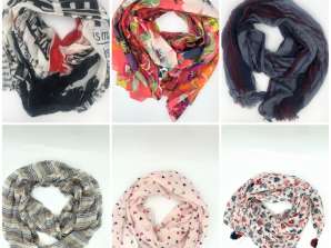 Batch of High Quality Assorted Scarves: Varied Designs for Fashion Accessories and Special Events