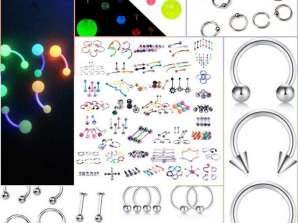 Assorted Batch of Piercing Glow Surgical Steel 316L