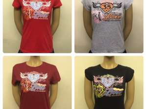 Ladies Printed T Shirt One Box = 200 pcs all colours and all sizes