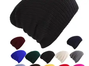 Stylová čepice z akrylových vláken na podzim a zimu - teplá, jednobarevná, unisex design