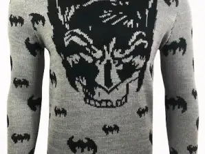 Mens Batman Sweater Sweatshirt Jumper Pullover Halloween Long Sleeve