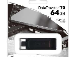 Kingston DataTraveler 70 64GB USB FlashDrive 3.0 DT70 / 64GB