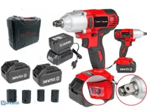 KRAFTMULLER KM-CORDLESS/IMPACT WRENCH/ CLE A CHOC 36V DOUBLE BATTERIES
