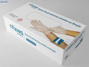 Tıbbi muayene eldivenleri Vinil PVC stokta