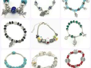 Lotto assortito di braccialetti Pandora Mix Style - Esportazione internazionale di accessori di moda