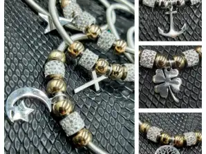 Bracciale in acciaio assortito Mix - Varietà per il settore della moda e degli accessori