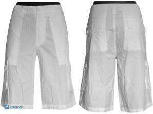 Men's short pants white cargo pants DIADORA