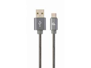 CableXpert USB Type-C kabel, 2 m, sort - CC-USB2S-AMCM-2M-BG
