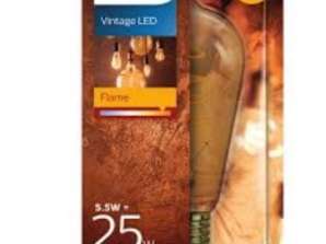 Philips VINTAGE LED-FLAMME ST64 5.5W = 25W 250lm DIMM
